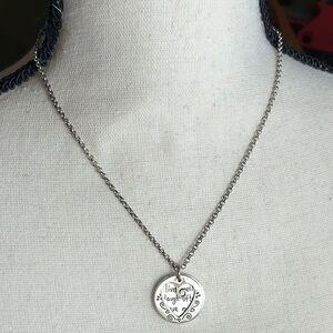 Brighton Quote Me Heart Necklace Silver Plated Positivity Pendants